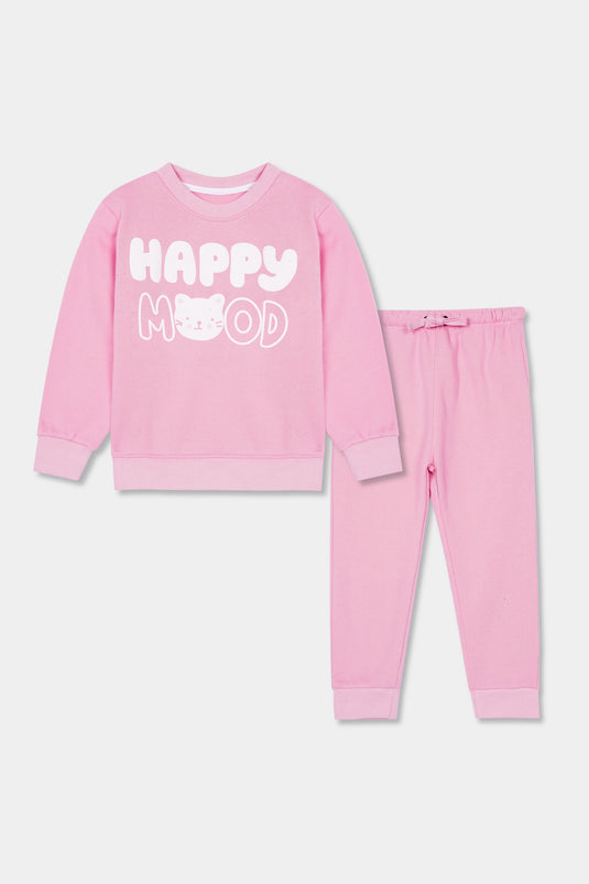 Petal Pink "Happy Mood" Tracksuit for girls