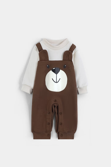 Baby Bear Dungaree-Style Romper