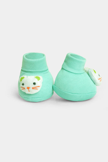 Baby Mint Green 3D Cat Booties