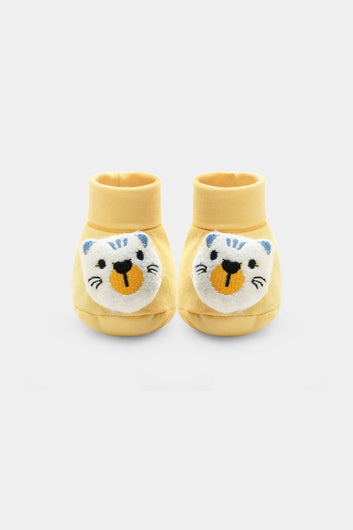 Baby Yellow 3D Tiger Booties