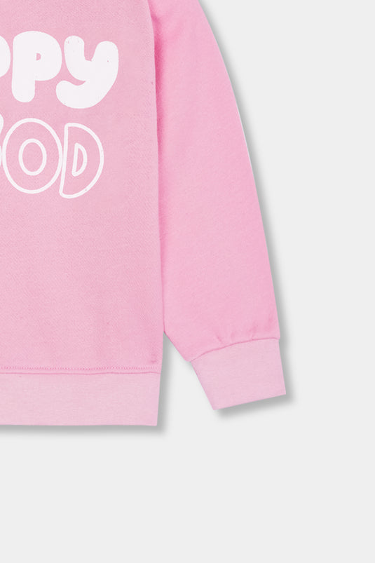 Petal Pink "Happy Mood" Tracksuit for girls