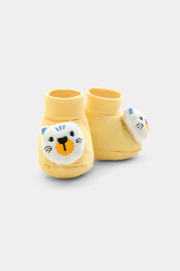 Baby Yellow 3D Tiger Booties