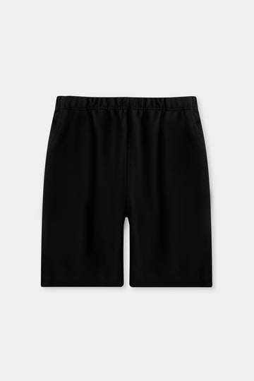 Jet Black Cotton Terry Boys’ Shorts