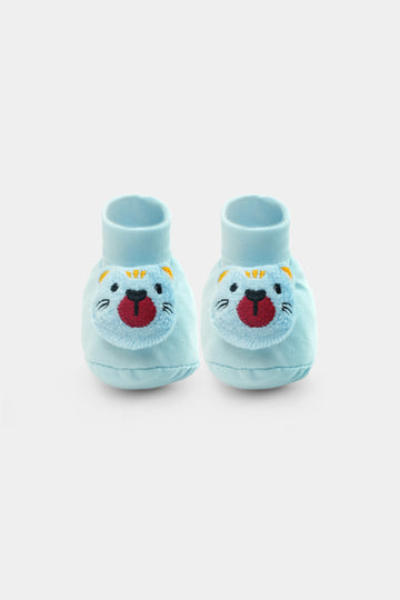 Baby Sky Blue 3D Lion Booties