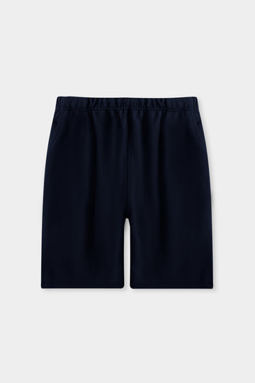 Midnight Navy Cotton Terry Shorts