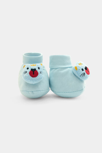 Baby Sky Blue 3D Lion Booties