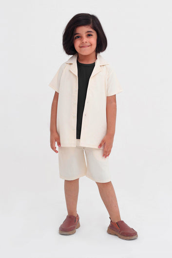 3-Piece Sandy Stripes Textured Cotton Set