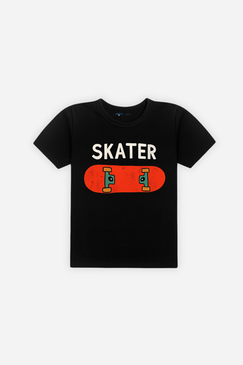 Skater Vibes Tee – Bold in Black