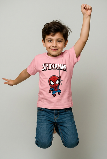 Spider-Man Hanging Web Tee – Peach
