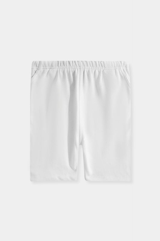 Classic White Cotton Terry Shorts