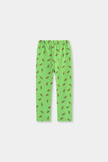 Green Melon Ribbed Tights