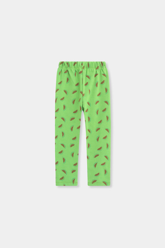 Green Melon Ribbed Tights