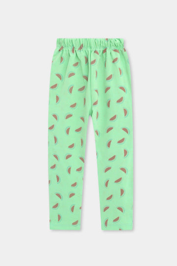 Melon Splash Ribbed Tights
