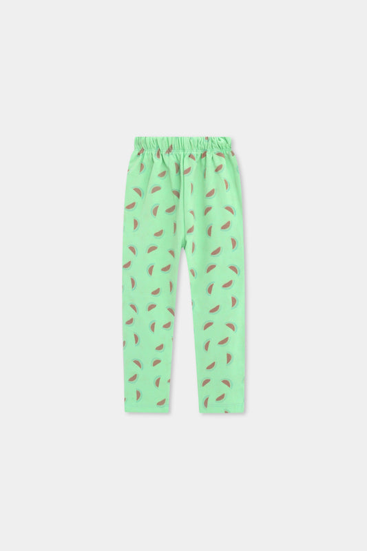 Melon Splash Ribbed Tights