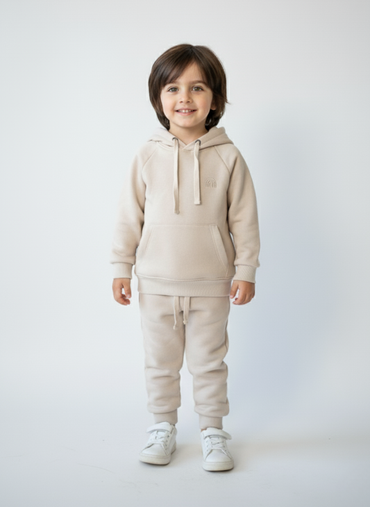 Minimalist Kids' Beige Tracksuit