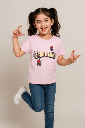 Spider-Man Web-Swing Tee – Pink