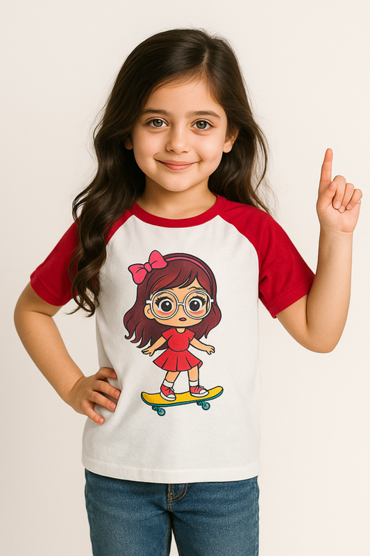 Skater Girl Tee – Red & Ready to Roll