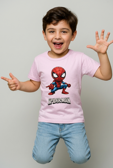 Spider-Man Chibi Point Tee – Pink