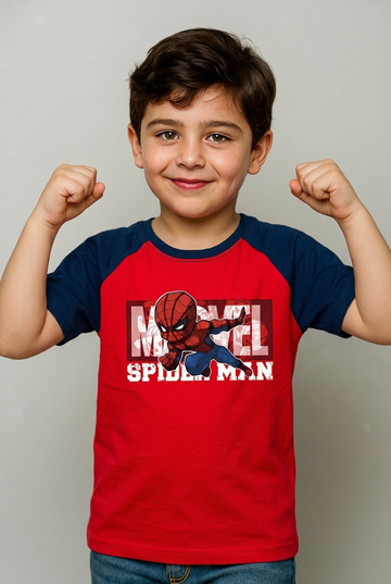 Spider-Man Chibi Action Tee – Red &amp; Navy