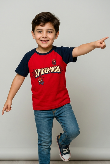 Spider-Man Web-Swing Tee – Red &amp; Navy