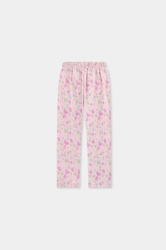Floral Breeze Ribbed Tights