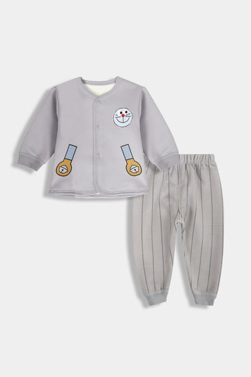 Cozy Milk Silk Baby Set - Light Gray