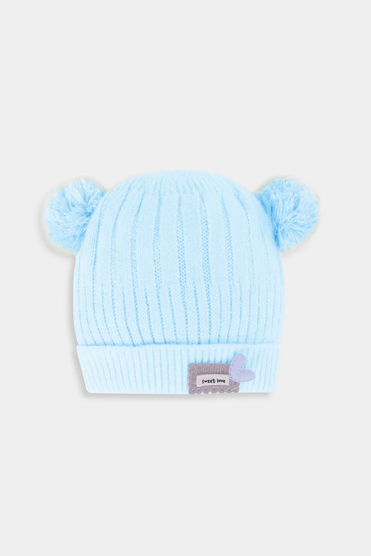 Blue Super Stretchable Wool Cap for Babies