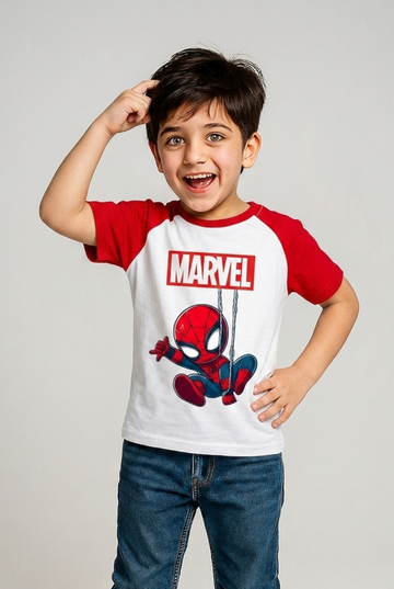 Marvel Spider-Man Swing Tee – White &amp; Red