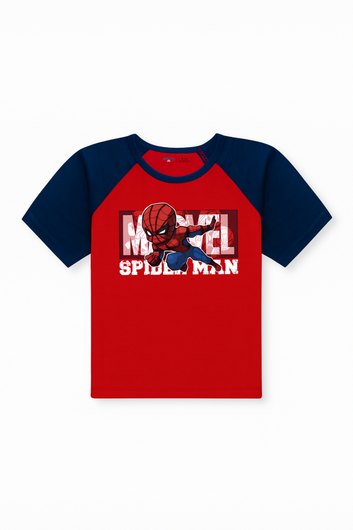 Spider-Man Chibi Action Tee - Red and Navy