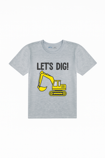 Let's Dig! Tee & Beige Shorts Set