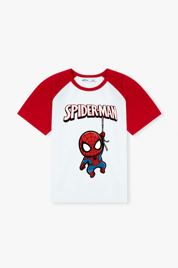 Spider-Man Hanging Web Tee - White and Red