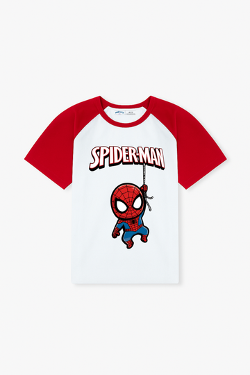Spider-Man Hanging Web Tee - White and Red