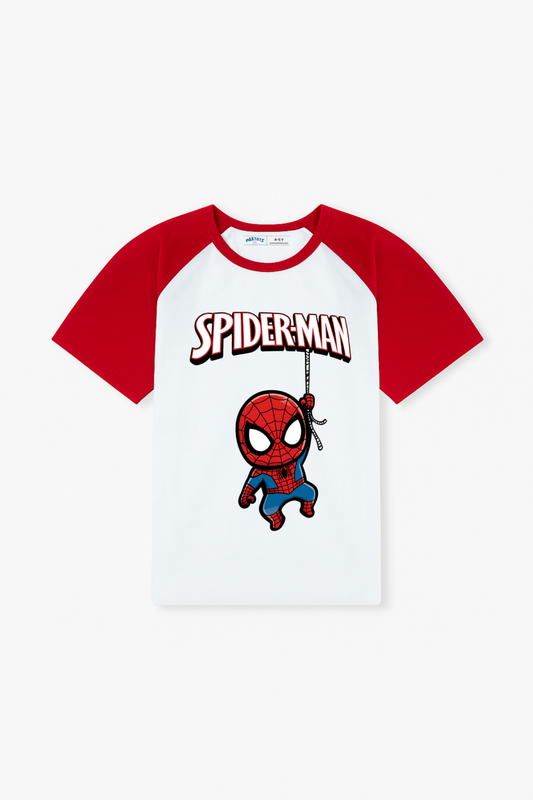 Spider-Man Hanging Web Tee - White and Red