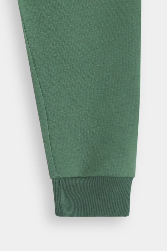 Forest Green Organic Fleece Trouser for Kids