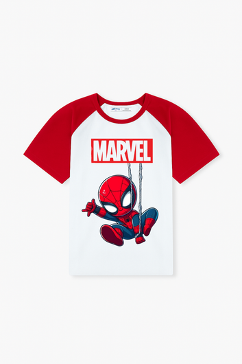 Marvel Spider-Man Swing Tee - White and Red