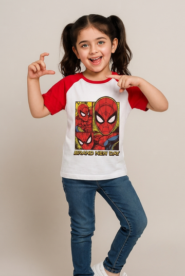 Spider-Man "Brand New Day" Tee – White &amp; Red