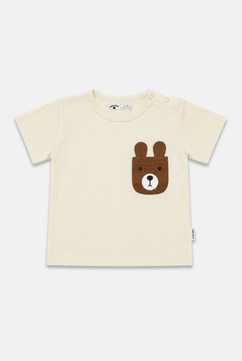 Bear Pocket Cotton T-Shirt & Shorts Set