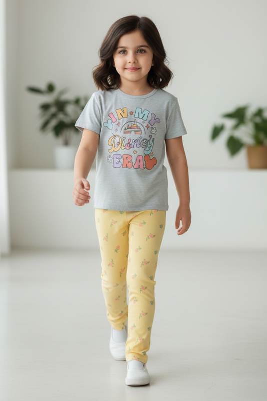 Disney Era Tee & Floral Tights Set