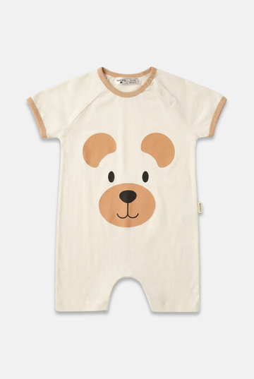 Bear Face Cotton Romper