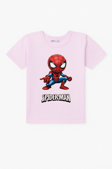 Spider-Man Chibi Point Tee - Pink