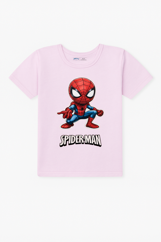 Spider-Man Chibi Point Tee - Pink