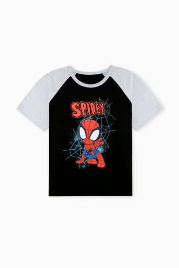 Spidey Web Tee - Black and Grey