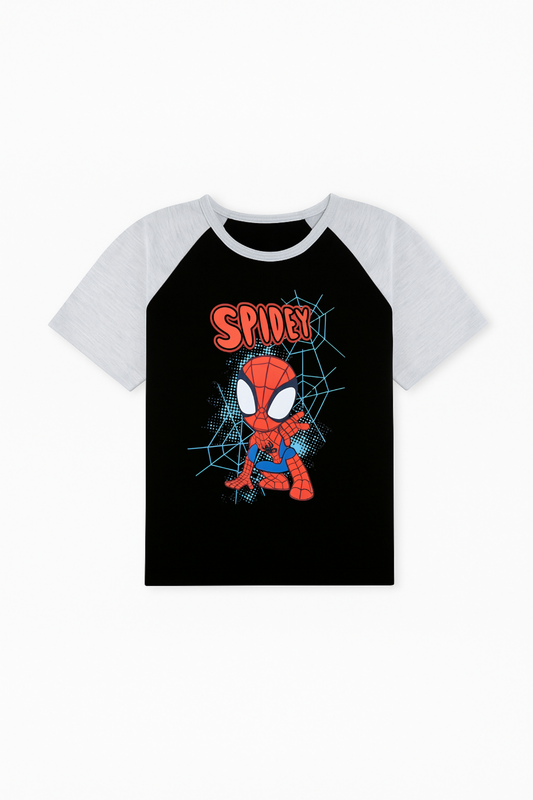 Spidey Web Tee - Black and Grey