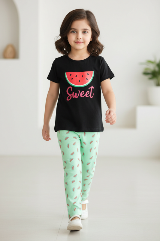 Sweet Watermelon Tee & Tights Set