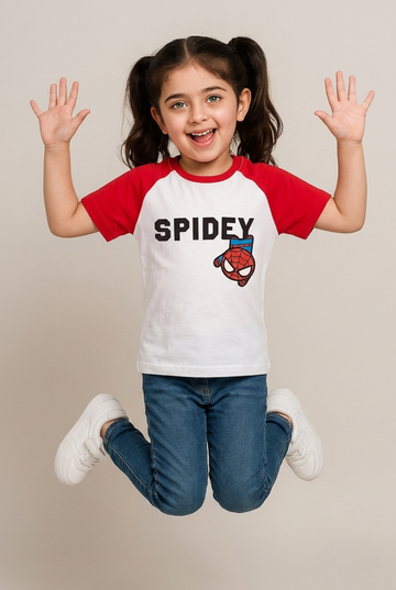 "Spidey" Tee – White &amp; Red