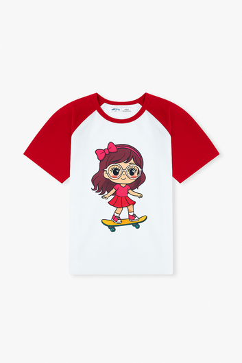 Skater Girl Tee – Red & Ready to Roll