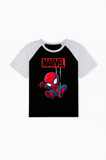Marvel Spider-Man Swing Tee - Black and Grey