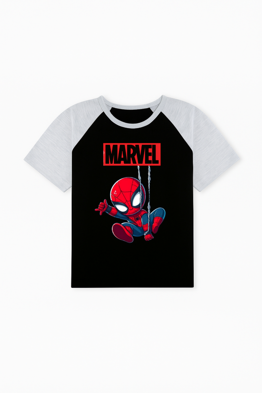 Marvel Spider-Man Swing Tee - Black and Grey
