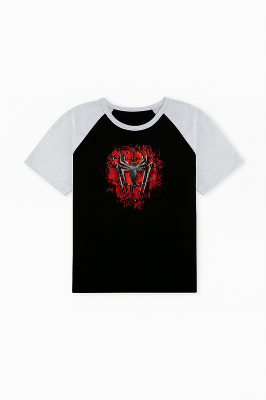 Spider-Man Emblem Tee - Black and Grey