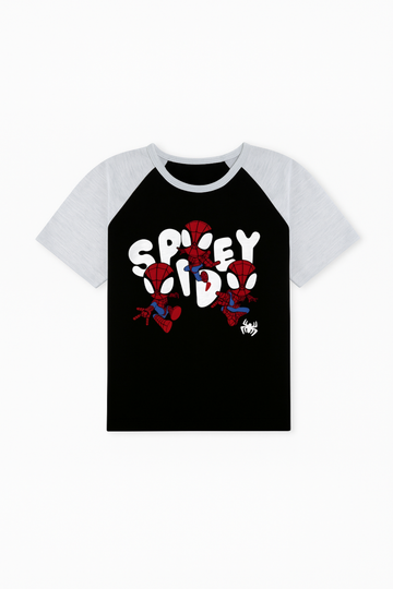 Spidey Kid Tee - Black and Grey